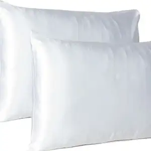 Photo of White Dreamy Set Of 2 Silky Satin Standard Pillowcases