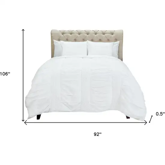 White King 100% Cotton 300 Thread Count Machine Washable Down Alternative Comforter Photo 5