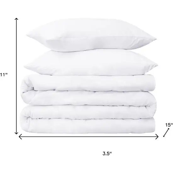 White King Cotton Washable Duvet Cover Set With Two Shams Photo 6