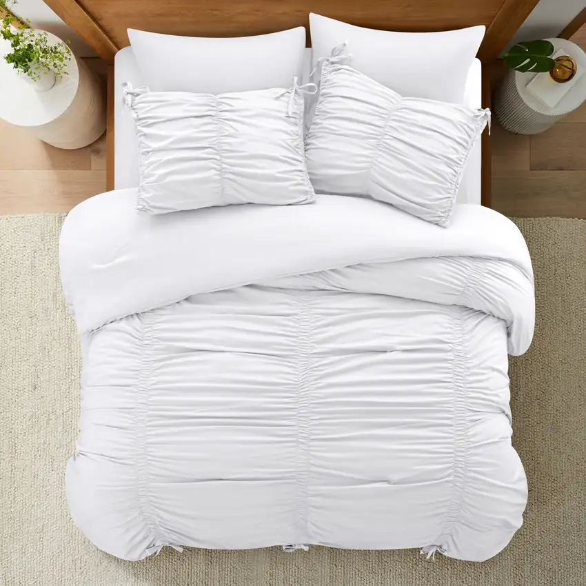 White King Polyester 180 Thread Count Washable Down Comforter Set Photo 4