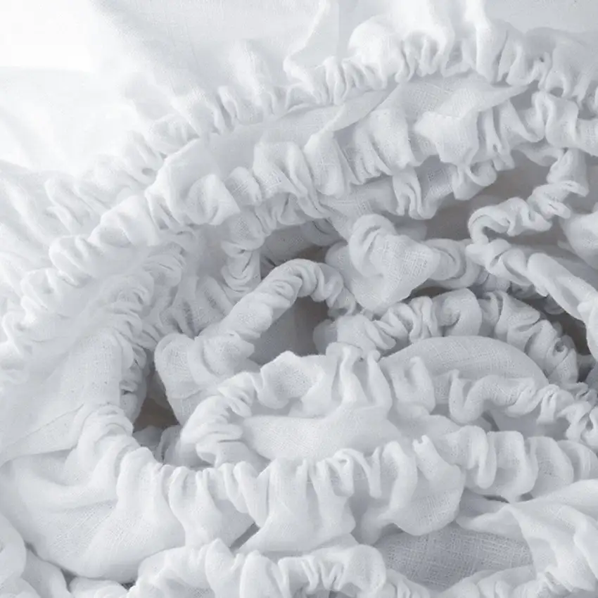 White Linen  Fitted sheet Photo 9