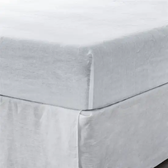 White Linen Full Double Fitted sheet Photo 3
