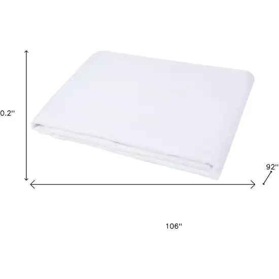 White Linen Full Double Flat Sheet Photo 7