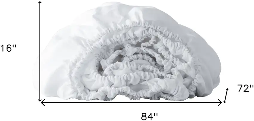White Linen King Fitted sheet Photo 6