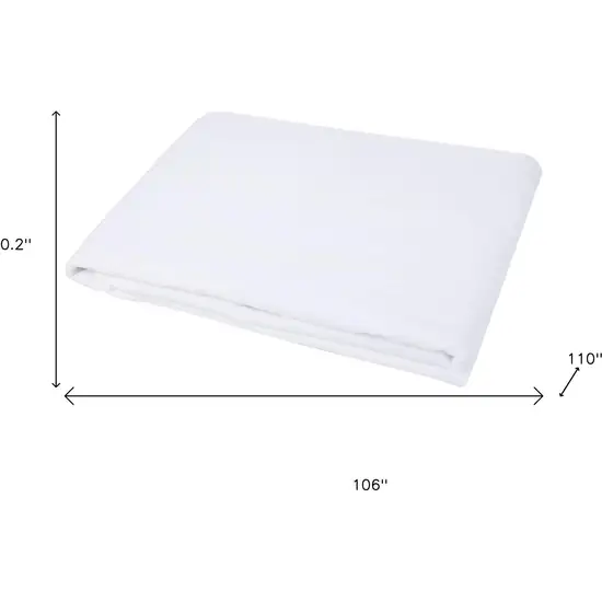 White Linen King Flat Sheet Photo 7