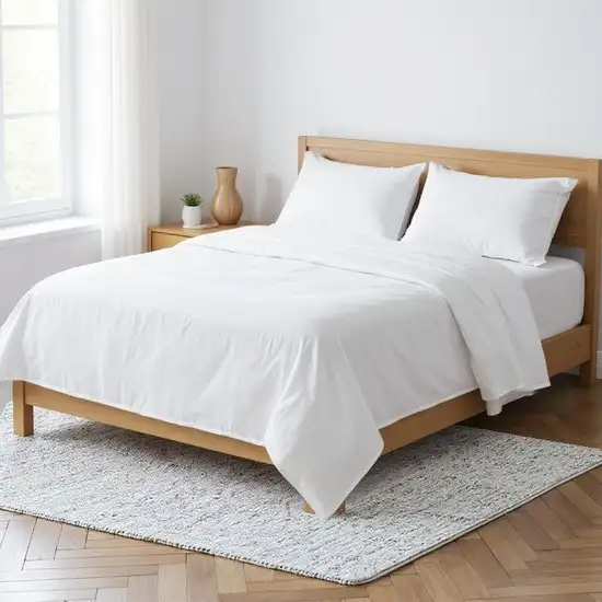 White Linen King Flat Sheet Photo 2