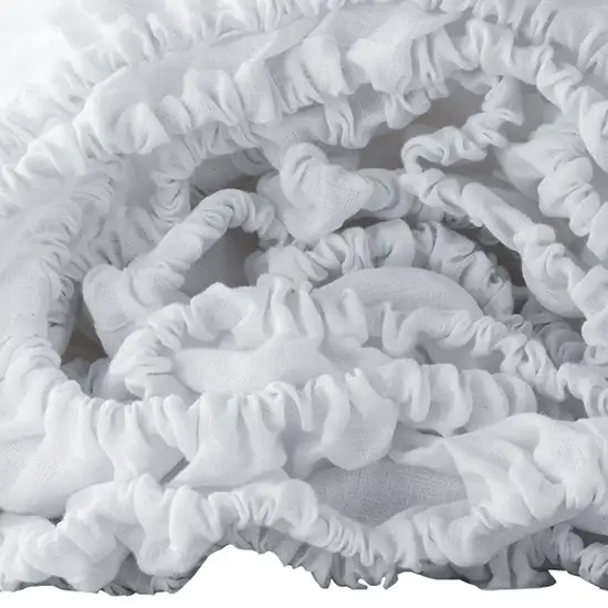 White Linen Twin Fitted Sheet Photo 3