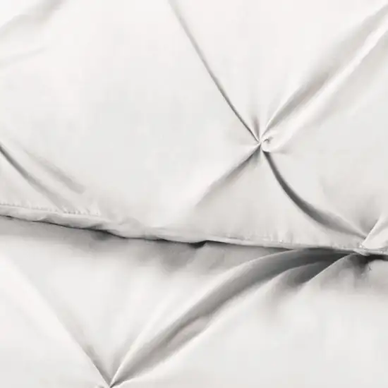 White  Microfiber Washable Microfiber Down Alternative Comforter Photo 3