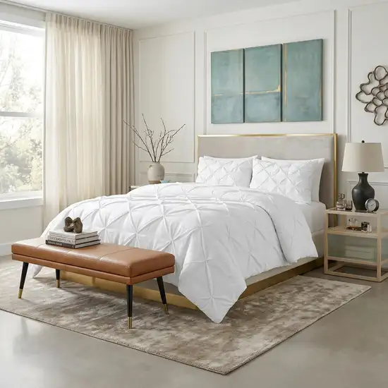 White Twin Microfiber Washable Microfiber Down Alternative Comforter Photo 1