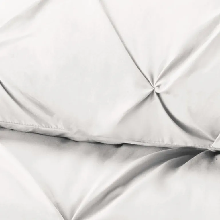 White  Microfiber Washable Microfiber Down Alternative Comforter Photo 3