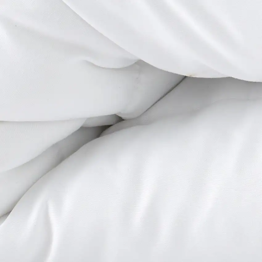White  Microfiber Washable Microfiber Down Alternative Comforter Photo 3