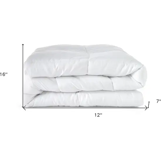 White  Microfiber Washable Microfiber Down Alternative Comforter Photo 7