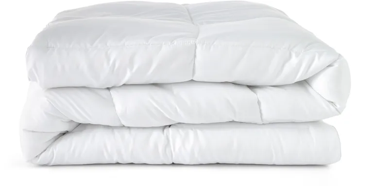 White  Microfiber Washable Microfiber Down Alternative Comforter Photo 1
