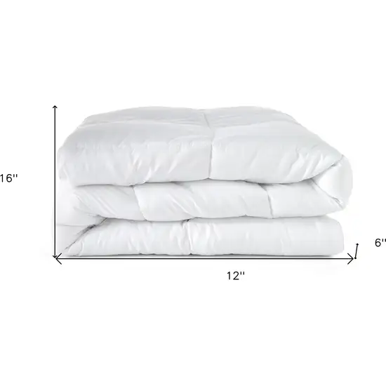 White  Microfiber Washable Microfiber Down Alternative Comforter Photo 8