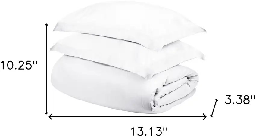 White Queen Cotton Blend 400 Thread Count Washable Duvet Cover Set Photo 7