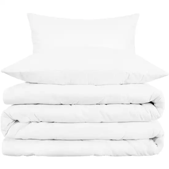 White Queen Cotton Blend Washable Duvet Cover Set Photo 1