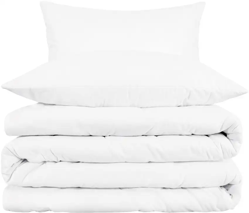 White Queen Cotton Blend Washable Duvet Cover Set Photo 1