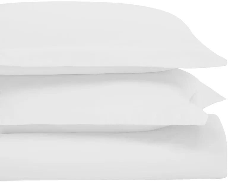 White Queen Cotton Blend Washable Duvet Cover Set Photo 1