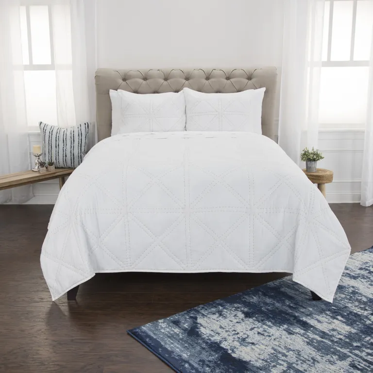 Queen 100% Cotton 300 Thread Count Machine Washable Down Alternative Comforter Photo 4