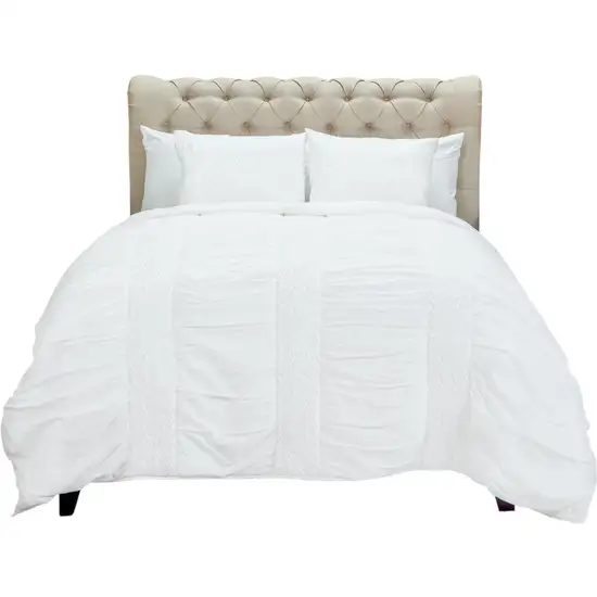 White Queen 100% Cotton 300 Thread Count Machine Washable Down Alternative Comforter Photo 2
