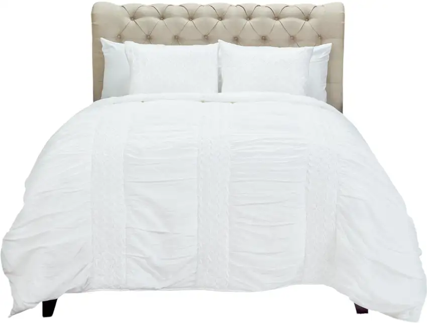 White Queen 100% Cotton 300 Thread Count Machine Washable Down Alternative Comforter Photo 2
