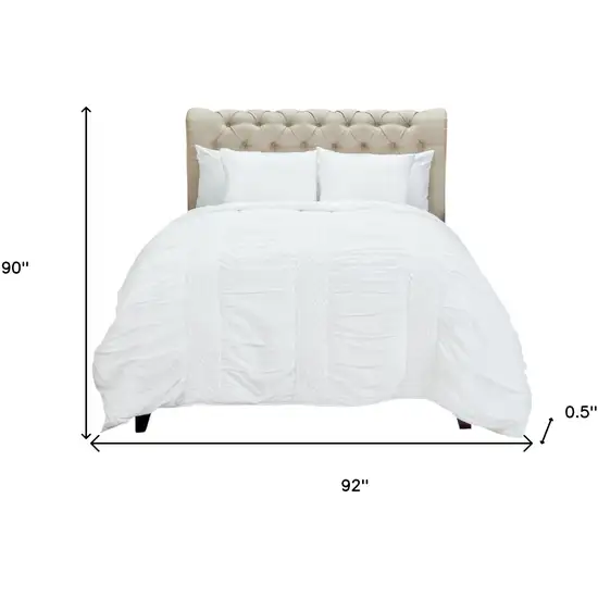 White Queen 100% Cotton 300 Thread Count Machine Washable Down Alternative Comforter Photo 5