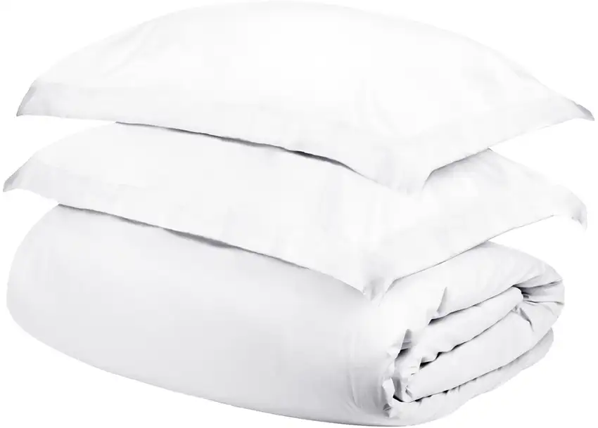 White Queen Cotton Washable Duvet Cover Set With Two Shams Photo 2