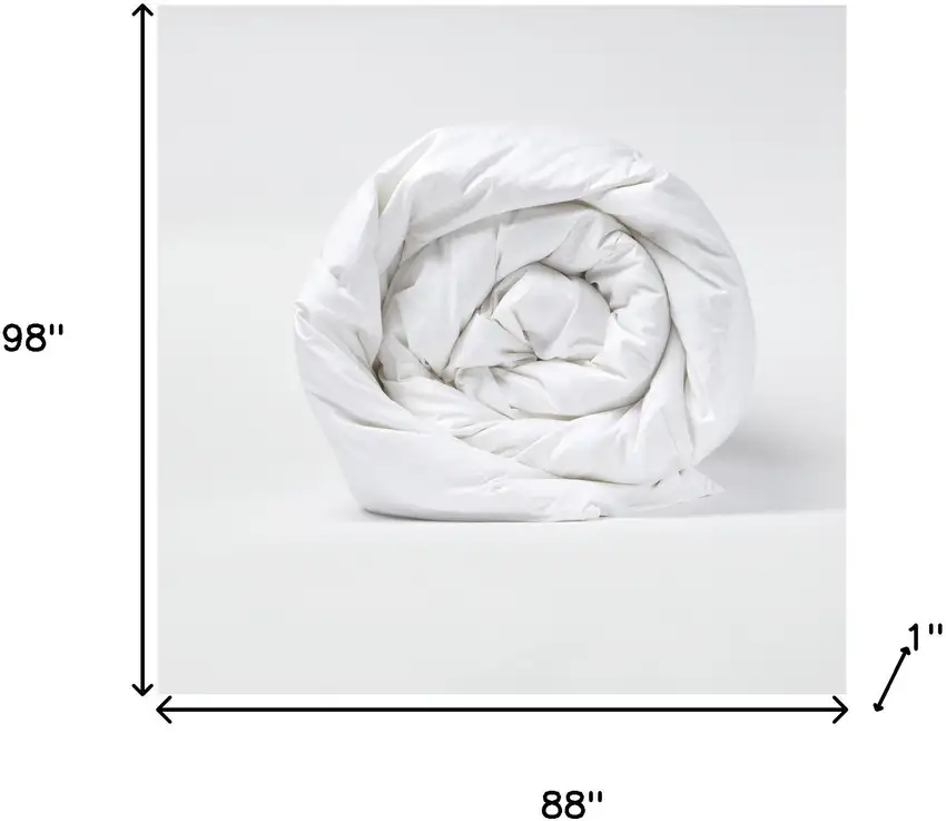 White Queen Cotton Washable Microfiber Down Alternative Comforter Photo 3