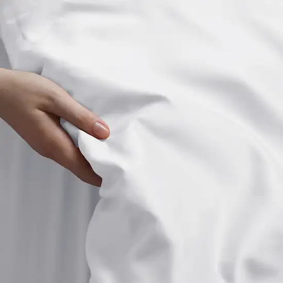 White Queen Rayon Washable Duvet Cover Set Photo 3
