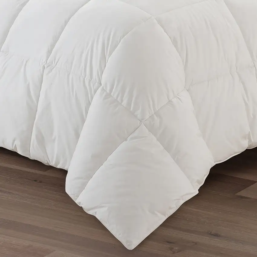 White Twin Fabric Spot Clean Goose Down Down Comforter Photo 5