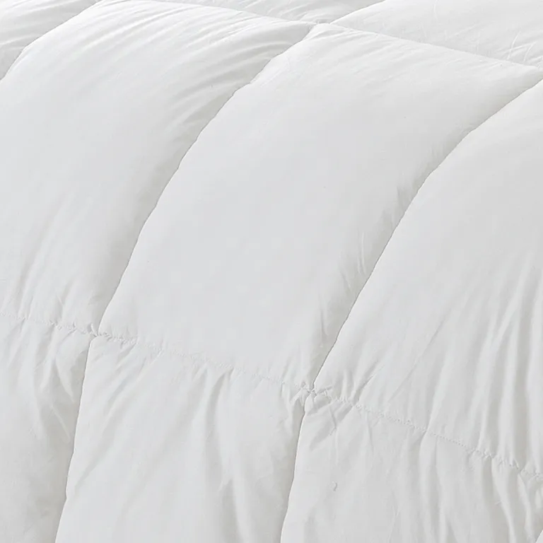 White Twin Fabric Spot Clean Goose Down Down Comforter Photo 1