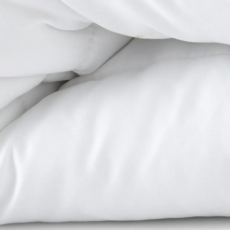 White Twin Microfiber Washable Microfiber Down Alternative Comforter Photo 2
