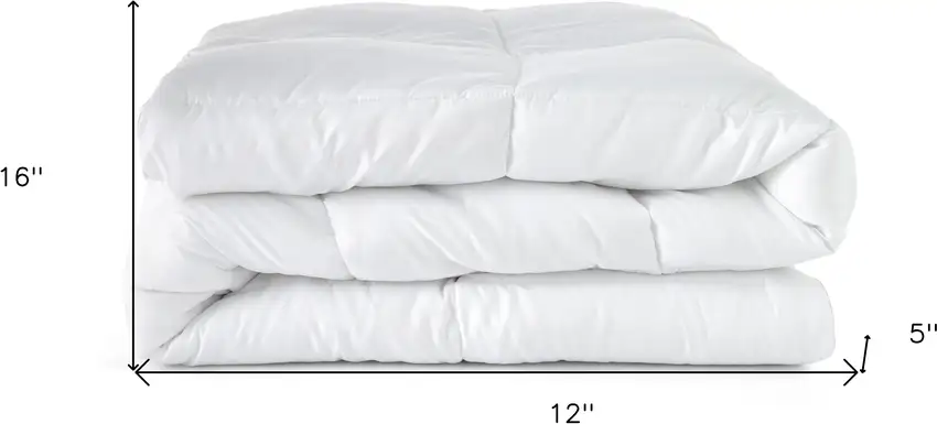 White Twin Microfiber Washable Microfiber Down Alternative Comforter Photo 6