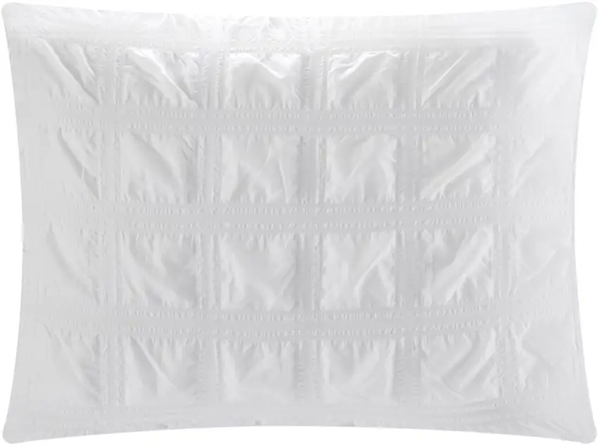 White Twin PolYester 180 Thread Count Washable Duvet Cover Set Photo 4