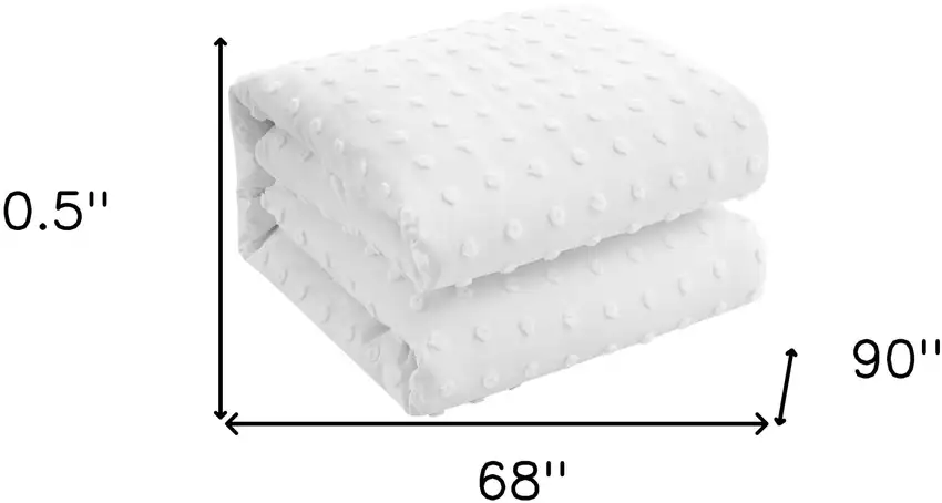 White Twin PolYester 220 Thread Count Washable Duvet Cover Set Photo 7