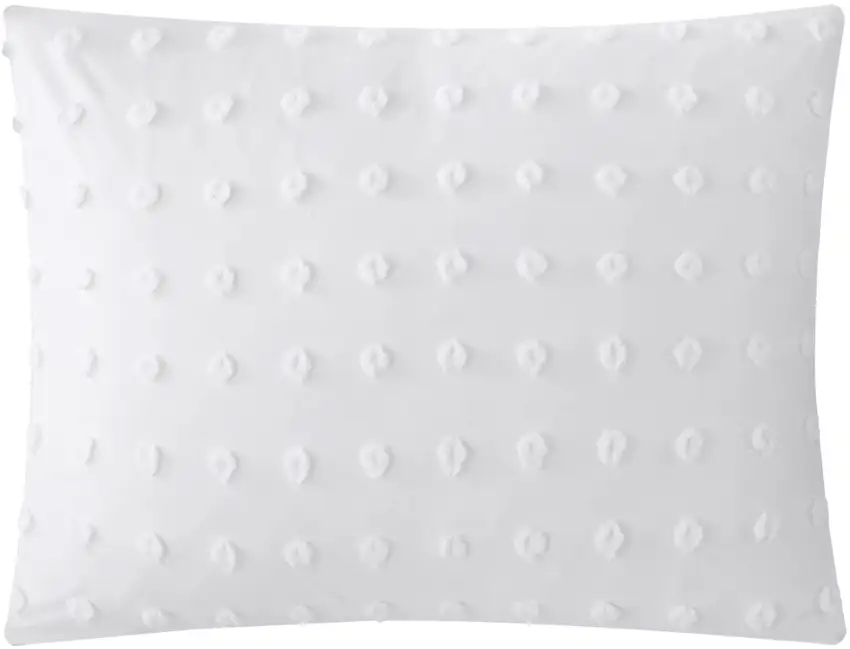 White Twin PolYester 220 Thread Count Washable Duvet Cover Set Photo 4