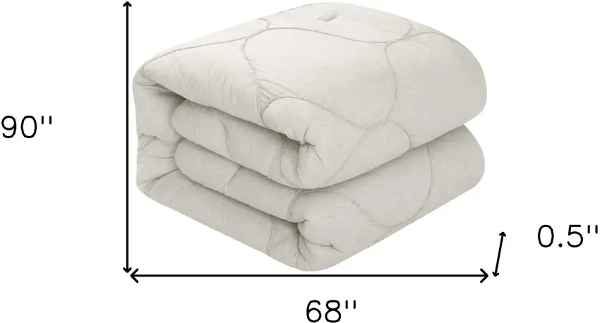 White Twin Polyester 130 Thread Count Washable Down Comforter Set Photo 9