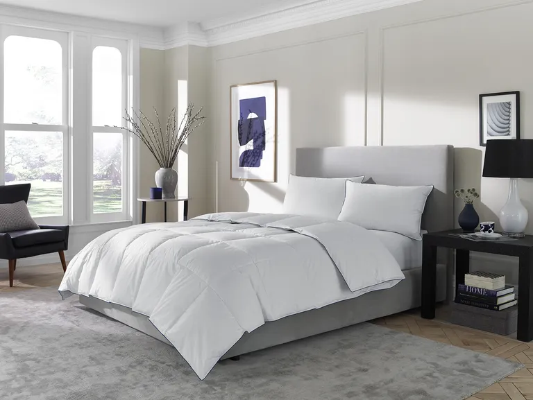 White  Washable Feather And Down Blend Comforter Photo 5