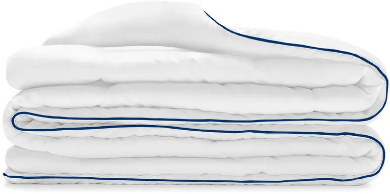 White  Washable Feather And Down Blend Comforter Photo 1