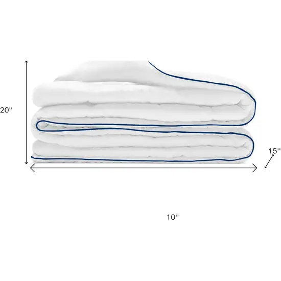 White  Washable Feather And Down Blend Comforter Photo 7