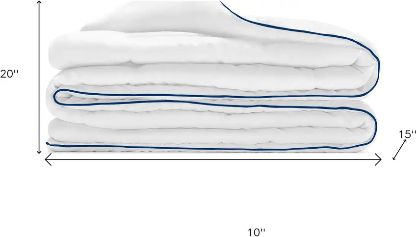 White  Washable Feather And Down Blend Comforter Photo 7