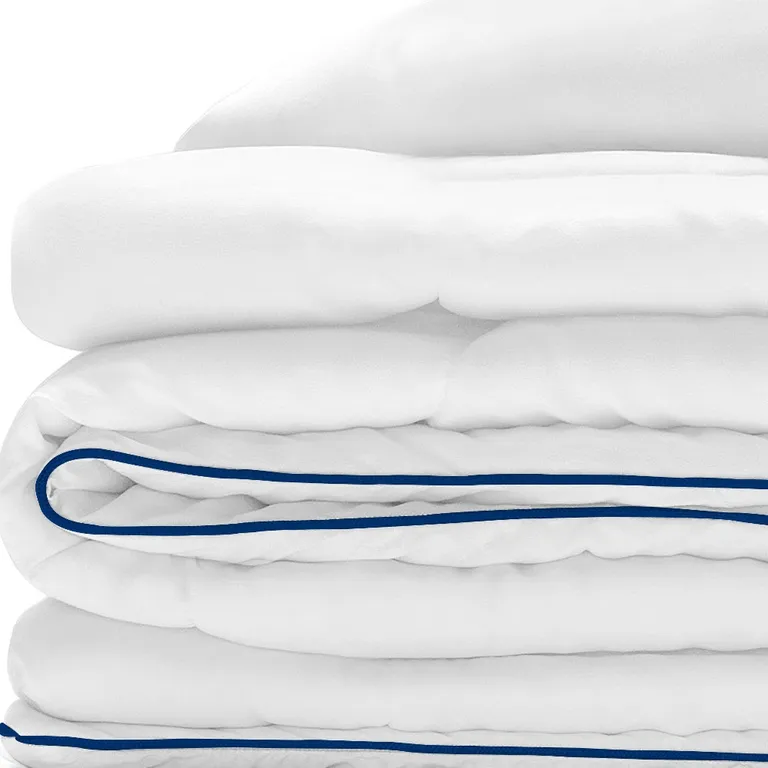 White  Washable Feather And Down Blend Comforter Photo 4