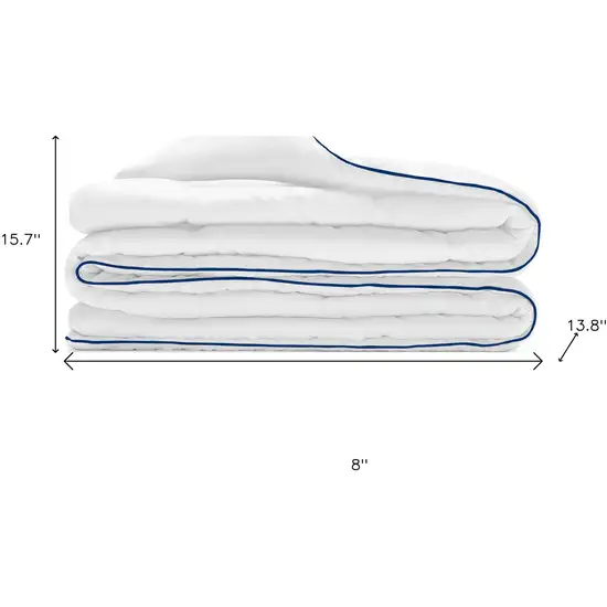 White  Washable Feather And Down Comforter Photo 7