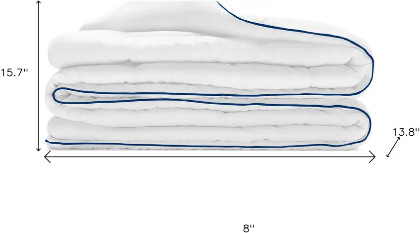 White  Washable Feather And Down Comforter Photo 7