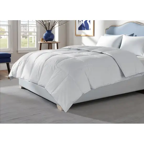 White  Washable Feather And Down Comforter Photo 2