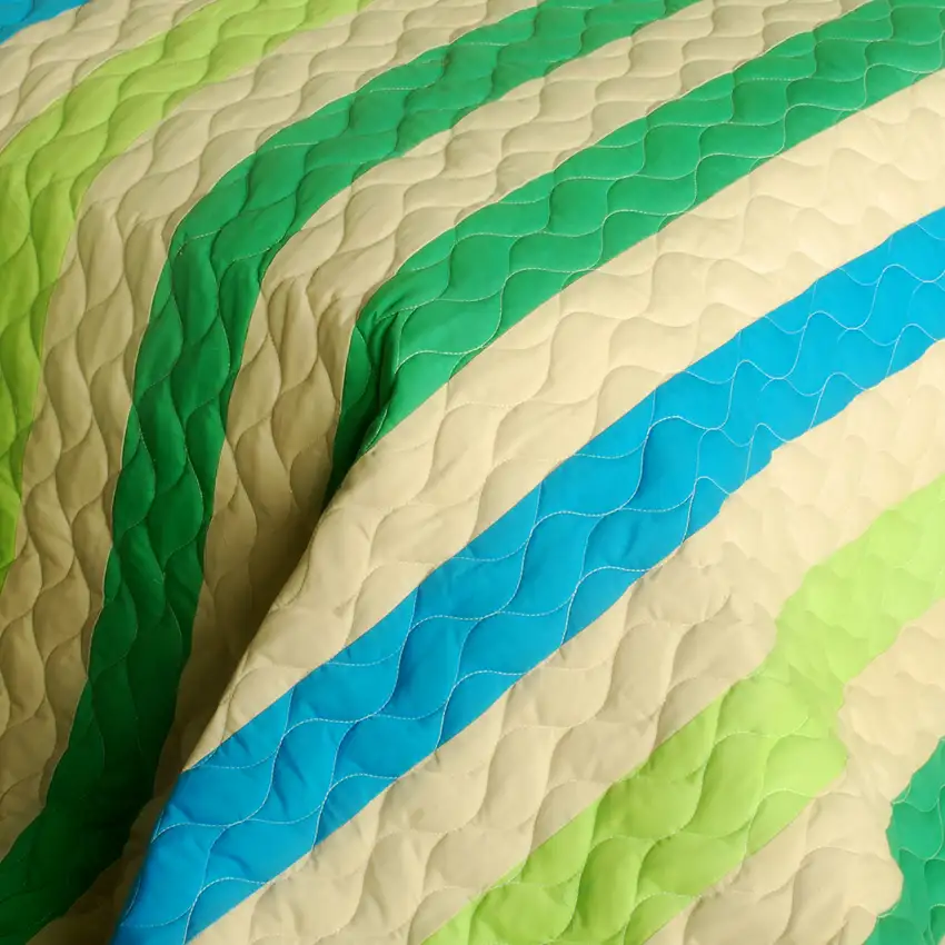 Wild Territory Shanti -  3PC Vermicelli-Quilted Patchwork Quilt Set (Full/Queen Size) Photo 4