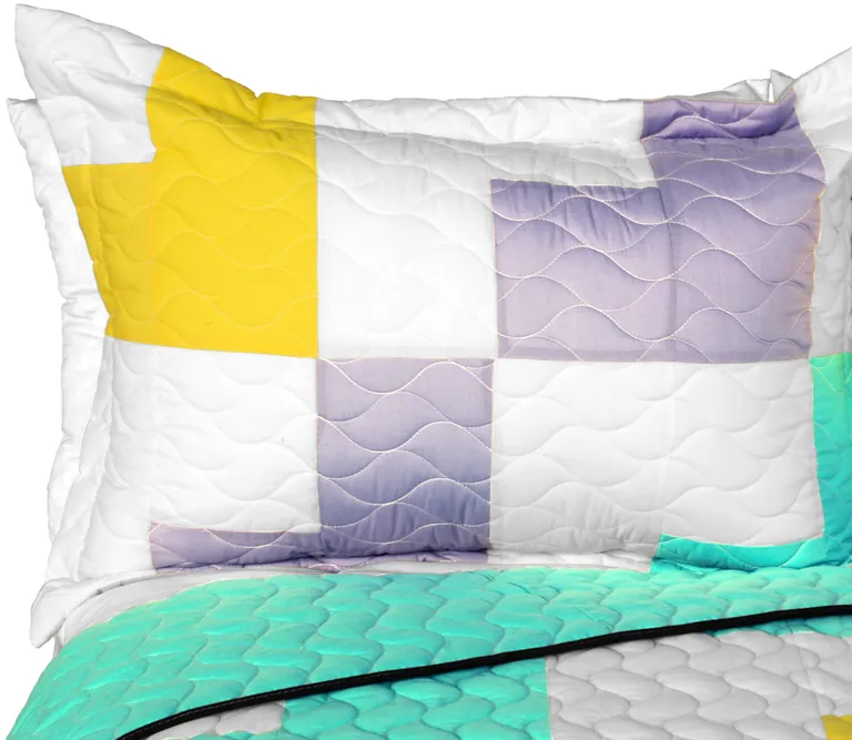 Wonderful Melody - 3PC Vermicelli - Quilted Patchwork Quilt Set (Full/Queen Size) Photo 2