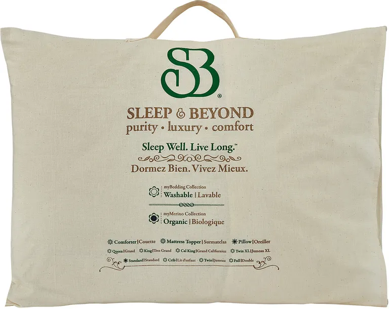 Wool Plush Hypoallergenic Bed Pillow Photo 3